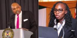 A collage of Lawyer Makau Mutua and LSK President Faith Odhiambo.